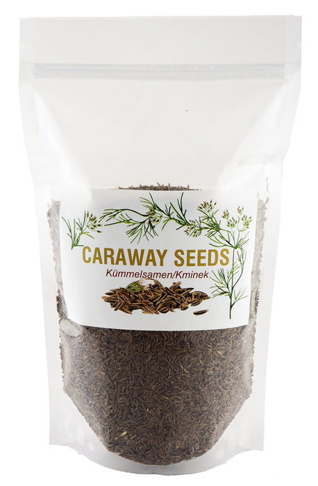 Verpackung mit Kümmelsamen, natürliche Gewürze für die Küche, aromatisch und gesund.